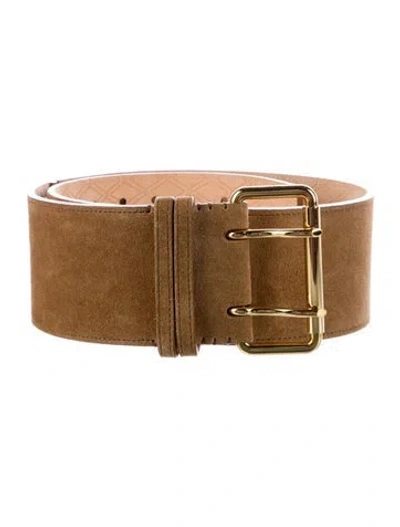 Pre-owned Louis Vuitton 2011 Suede Waist Belt In Neutral