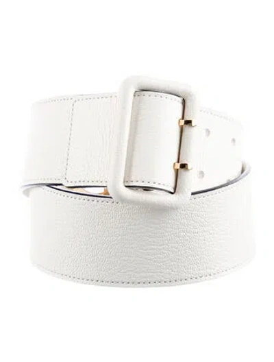 Pre-owned Louis Vuitton 2011 Suhali Leather Waist Belt In White