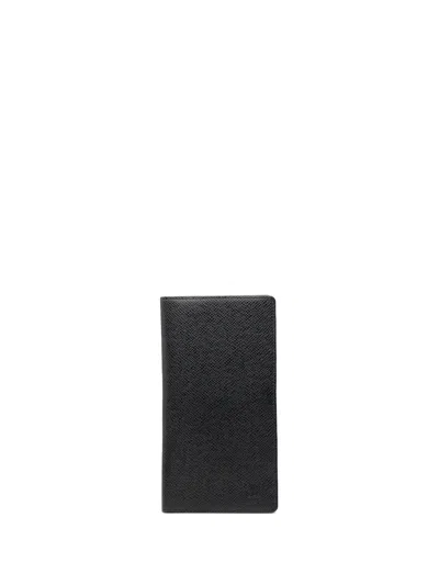 Pre-owned Louis Vuitton 2011 Taiga Brazza Wallet Long Wallets In Black