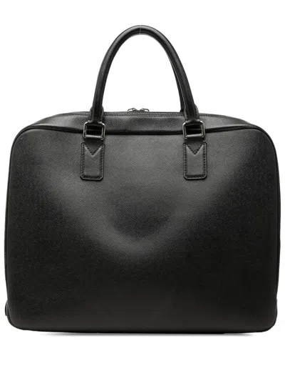 Pre-owned Louis Vuitton 2011 Taiga Neo Igor Briefcase Business Bag In Black