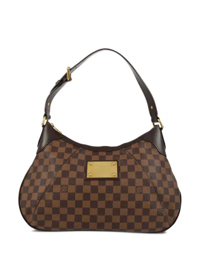 Pre-owned Louis Vuitton 2011 Thames Gm Shoulder Bag In Brown