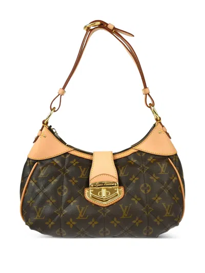 Pre-owned Louis Vuitton 2011 Thames Pm Handbag In Brown