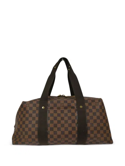Pre-owned Louis Vuitton 2011 Weekender Mm Travel Bag In Brown