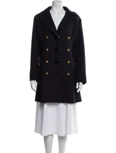 Pre-owned Louis Vuitton 2011 Wool Peacoat In Blue