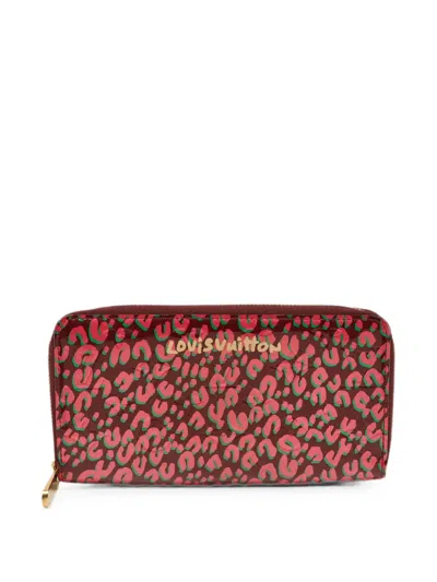 Pre-owned Louis Vuitton 2011 Zippy Stephen Sprouse Vernis Wallet In Red