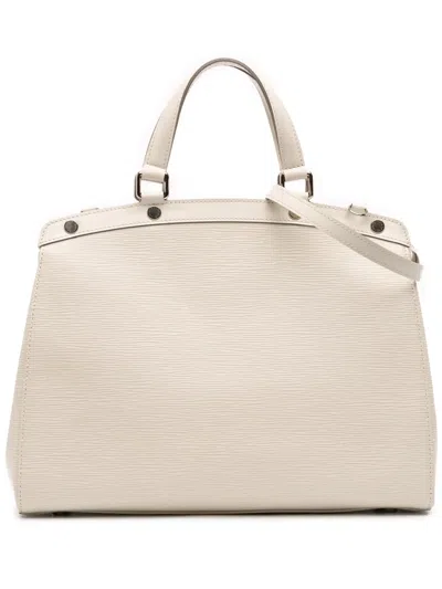 Pre-owned Louis Vuitton 2012-2025 Epi Brea Mm Satchel In White