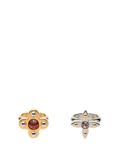 Pre-owned Louis Vuitton 2012 Brass Love Letters Timeless Ring Set Costume Ring In Gold