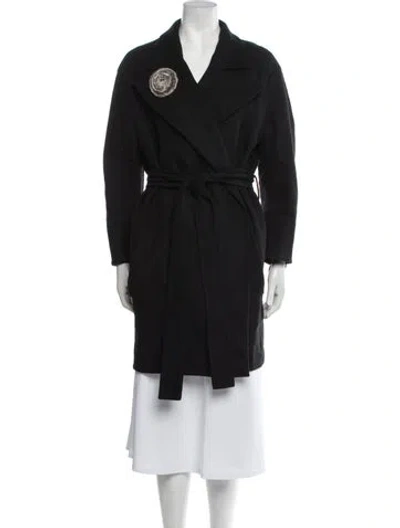 Pre-owned Louis Vuitton 2012 Cashmere Peacoat In Black