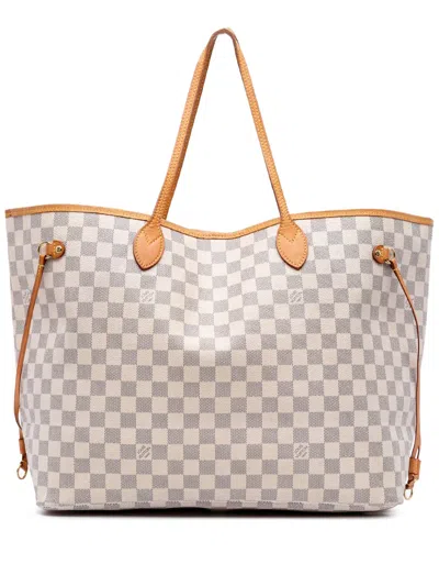 Pre-owned Louis Vuitton 2012 Damier Azur Neverfull Gm Tote Bag