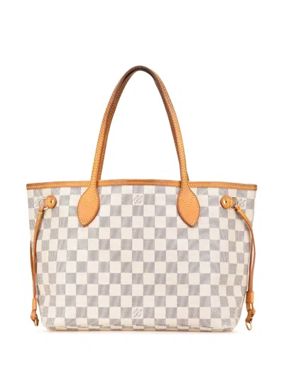 Pre-owned Louis Vuitton 2012 Damier Azur Neverfull Pm Tote Bag