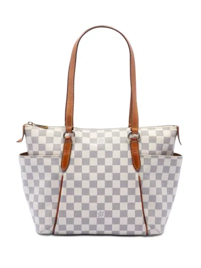 Pre-owned Louis Vuitton 2012 Damier Azur Totally Pm Tote Bag In White