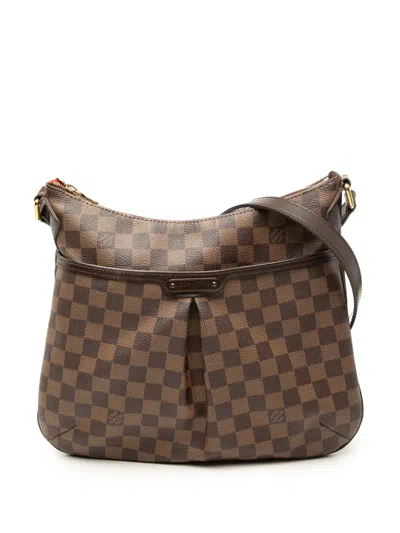 Pre-owned Louis Vuitton 2012 Damier Ebene Bloomsbury Pm Crossbody Bag In Brown