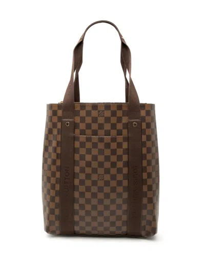 Pre-owned Louis Vuitton 2012 Damier Ebene Cabas Beaubourg Tote Bag In Brown