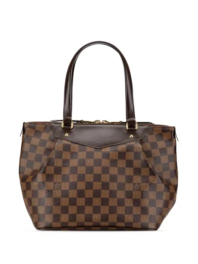 Pre-owned Louis Vuitton 2012 Damier Ebene Westminster Pm Handbag In Brown