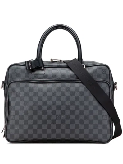Pre-owned Louis Vuitton 2012 Damier Graphite Icare Business Bag In Black