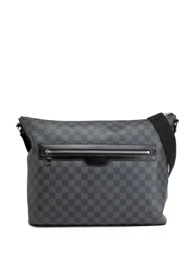 Pre-owned Louis Vuitton 2012 Damier Graphite Mick Mm Crossbody Bag In Black