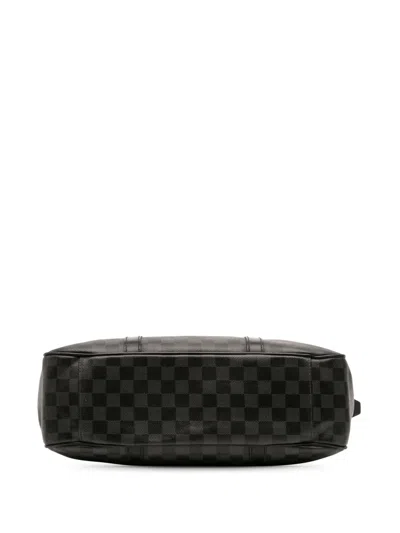 Pre-owned Louis Vuitton 2012 Damier Graphite Tadao Pm Satchel In Black