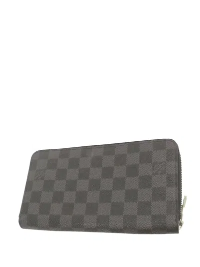 Pre-owned Louis Vuitton 2012 Damier Graphite Zippy Organizer Wallet Long Wallets In Black