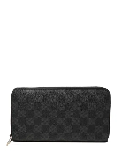 Pre-owned Louis Vuitton 2012 Damier Graphite Zippy Organizer Wallet Long Wallets In Black