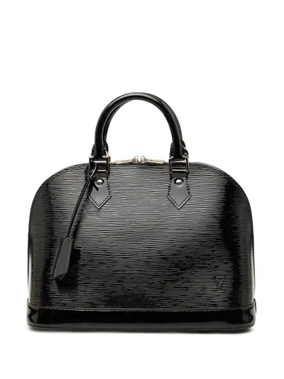 Pre-owned Louis Vuitton 2012 Electric Epi Alma Pm Handbag In Black