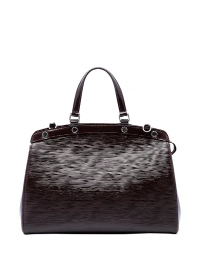 Pre-owned Louis Vuitton 2012 Electric Epi Brea Mm Satchel In Purple