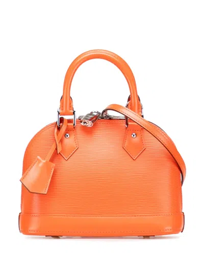 Pre-owned Louis Vuitton 2012 Epi Alma Bb Satchel In Orange