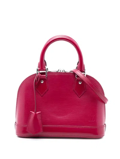 Pre-owned Louis Vuitton 2012 Epi Alma Bb Satchel In Red