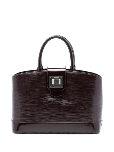 Pre-owned Louis Vuitton 2012 Epi Electric Mirabeau Pm Satchel In Purple