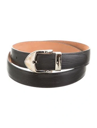 Pre-owned Louis Vuitton 2012 Epi Leather Belt In Black