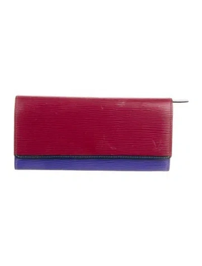 Pre-owned Louis Vuitton 2012 Epi Leather Sarah Wallet In Multi