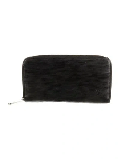 Pre-owned Louis Vuitton 2012 Epi Leather Zippy Wallet In Black