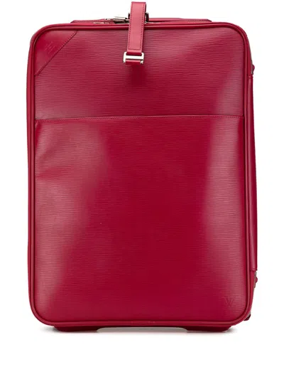 Pre-owned Louis Vuitton 2012 Epi Pegase 55 Travel Bag In Pink