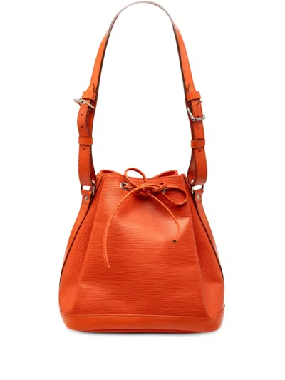 Pre-owned Louis Vuitton 2012 Epi Petit Noe Bucket Bag In Orange