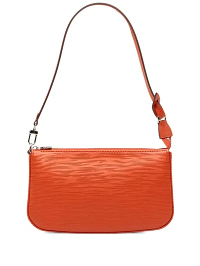 Pre-owned Louis Vuitton 2012 Epi Pochette Accessoires Shoulder Bag In Orange