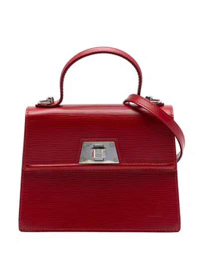 Pre-owned Louis Vuitton 2012 Epi Sevigne Satchel In Red