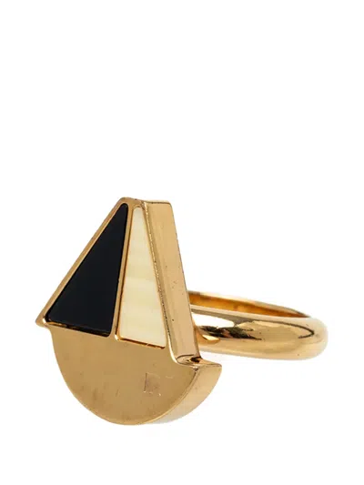 Pre-owned Louis Vuitton 2012 Gold Plated And Resin Love Boat Cocktail Ring Costume Ring