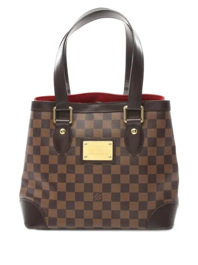 Pre-owned Louis Vuitton 2012 Hampstead Pm Tote Bag In Brown