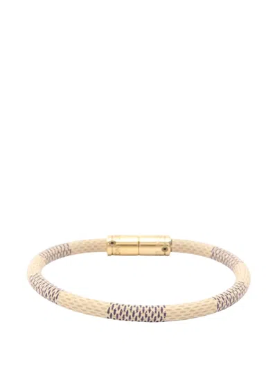 Pre-owned Louis Vuitton 2012 Keep It Damier Azur Bracelet In Neutral