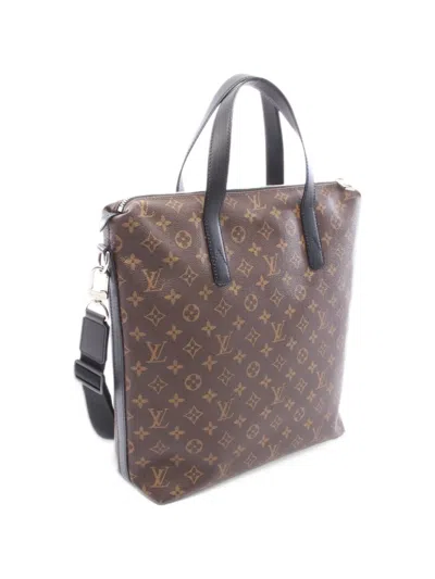 Pre-owned Louis Vuitton 2012 Kitan Macassar Monogram Tote Bag In Brown
