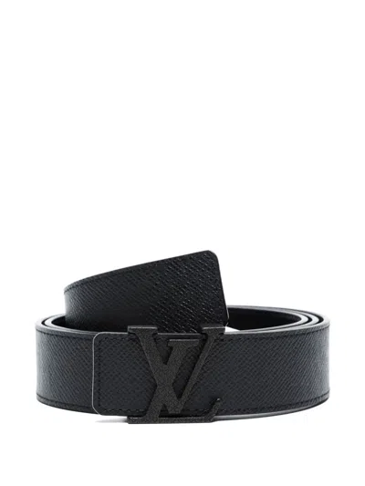 Pre-owned Louis Vuitton 2012 Lv Logo Leather Belt