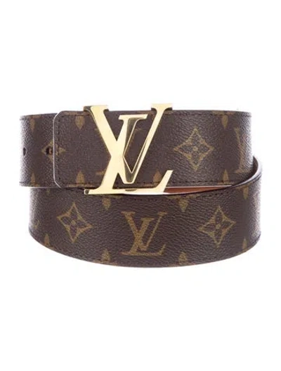 Pre-owned Louis Vuitton 2012 Lv Monogram Belt In Brown