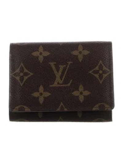 Pre-owned Louis Vuitton 2012 Lv Monogram Card Holder In Brown