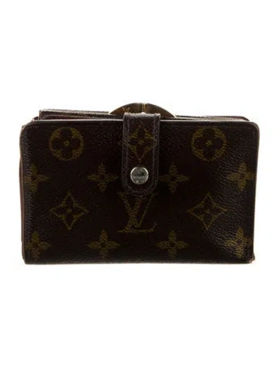 Pre-owned Louis Vuitton 2012 Lv Monogram French Purse In Brown