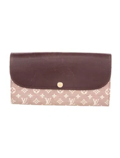 Pre-owned Louis Vuitton 2012 Lv Monogram Sarah Wallet In Burgundy
