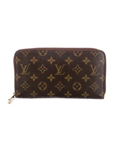 Pre-owned Louis Vuitton 2012 Lv Monogram Zippy Organizer Wallet In Brown