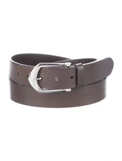 Pre-owned Louis Vuitton 2012 Maison Fondée En 1854 Waist Belt In Brown