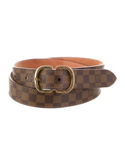 Pre-owned Louis Vuitton 2012 Mini 25mm Belt Belt In Brown