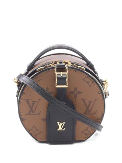 Louis Vuitton 2012 Mini Boîte Chapeau Monogram Reverse Shoulder Bag In Brown