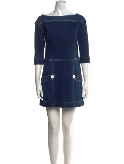 Pre-owned Louis Vuitton 2012 Mini Dress In Blue