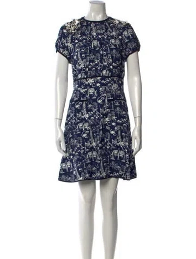 Pre-owned Louis Vuitton 2012 Mini Dress In Blue
